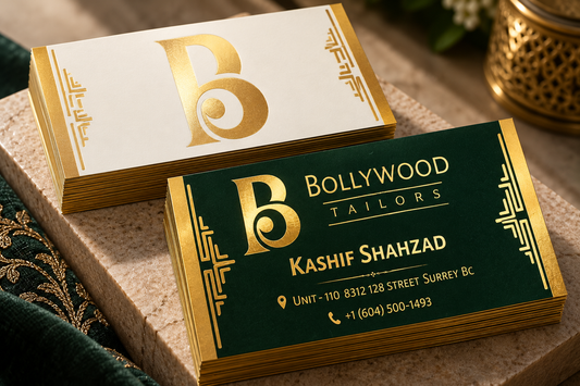 Luxury gold-foil business card printing sample