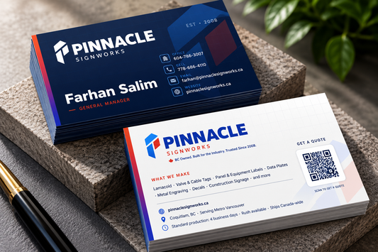 Professional standard business card printing sample