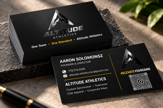 Premium spot-UV business card printing sample